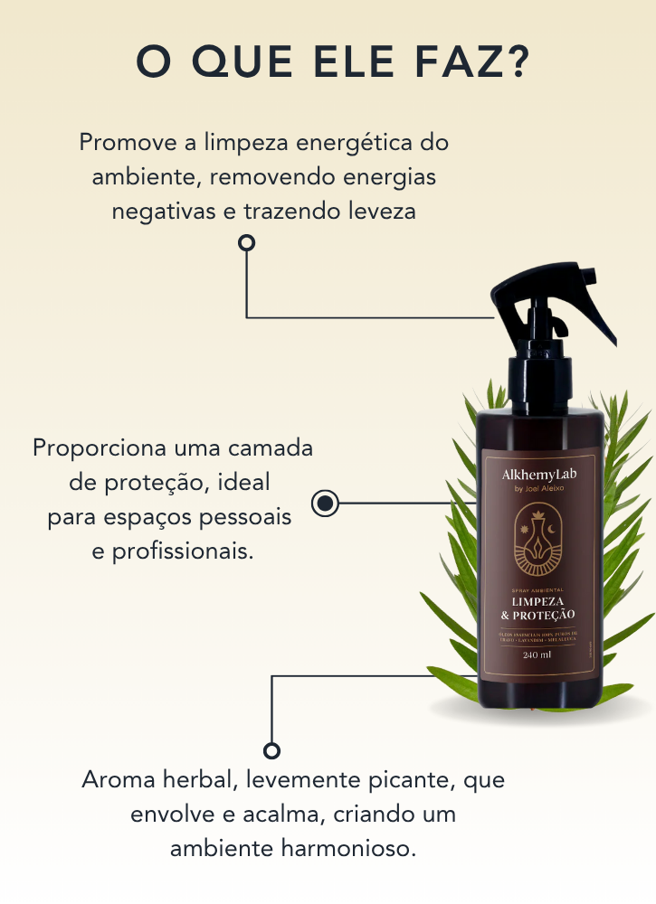 Home Spray Ambiental  Limpeza e Proteção 240ml