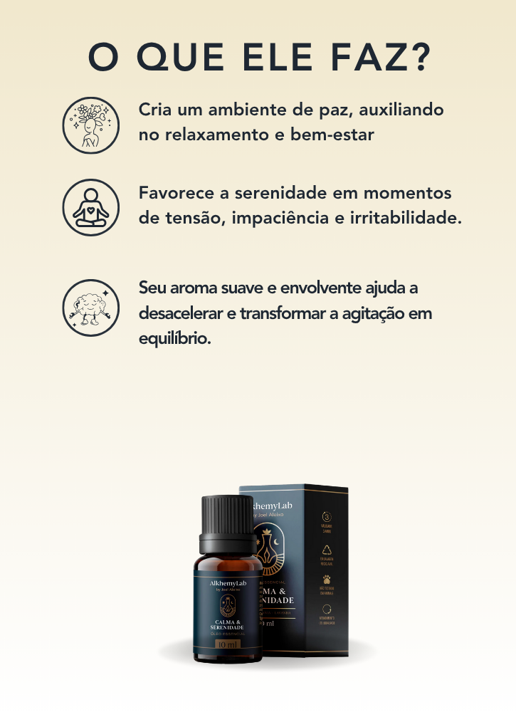 Óleo Essencial Calma e Serenidade 10ml