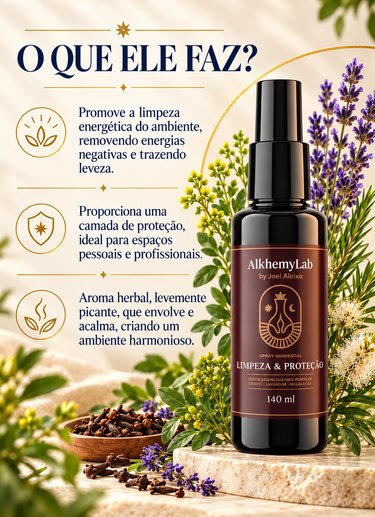Home Spray Ambiental Limpeza e Proteção 140ml