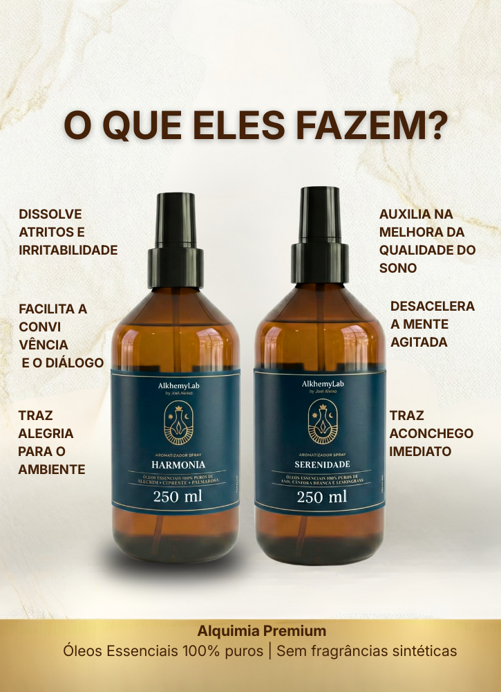 Aromatizadores Spray Premium Natal Kit Duo: Harmonia e Serenidade