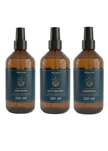 Aromatizadores Spray Premium Natal Kit Trio: Boas Vibrações, Harmonia e Serenidade