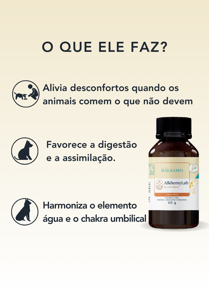 Floral em Glóbulos Vegano Bálsamo 50g - Linha Pets