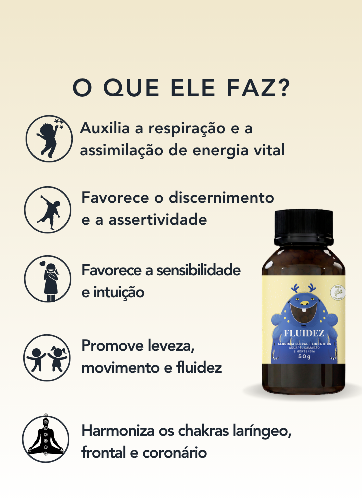 Floral em Glóbulos Vegano Fluidez 50g - Linha Kids