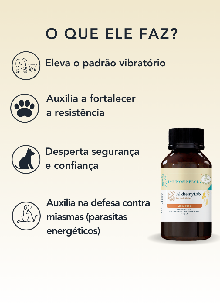 Floral em Glóbulos Vegano Imunosinergia 50g - Linha Pets