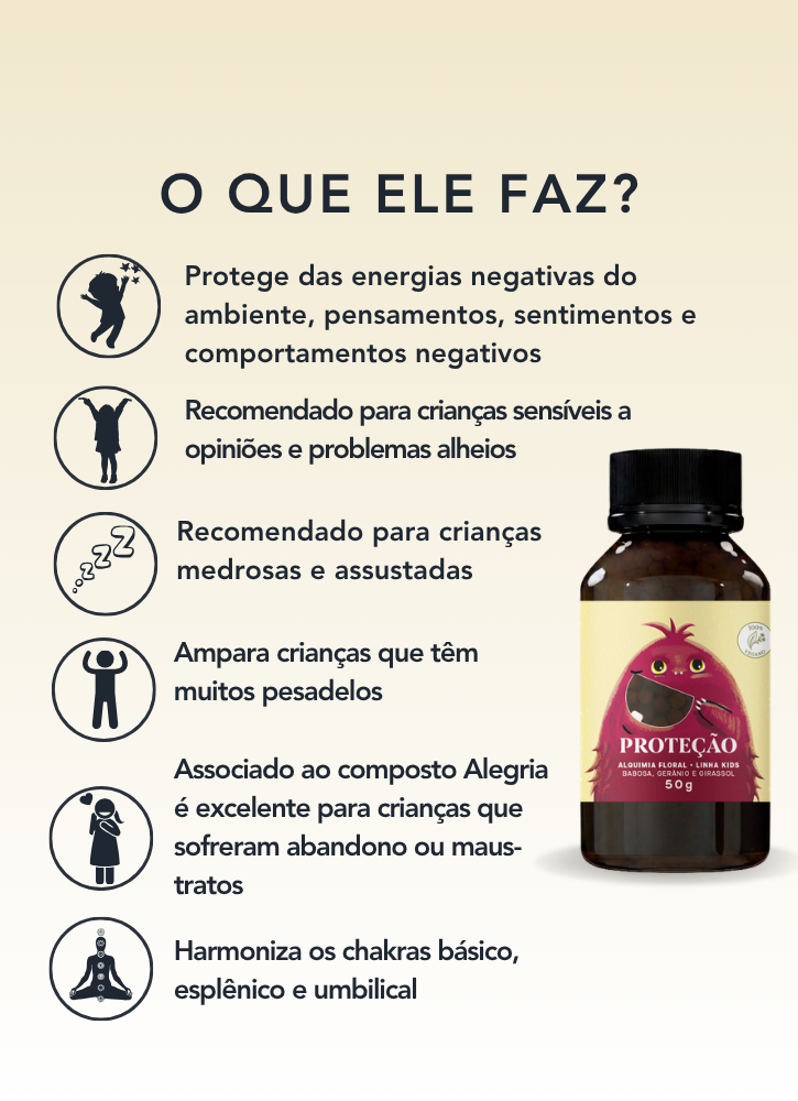 Floral em Glóbulos Vegano Proteção 50g - Linha Kids