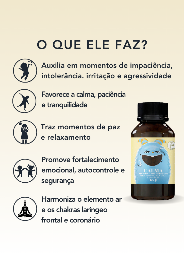 Floral em Glóbulos Vegano Calma 50g - Linha Kids