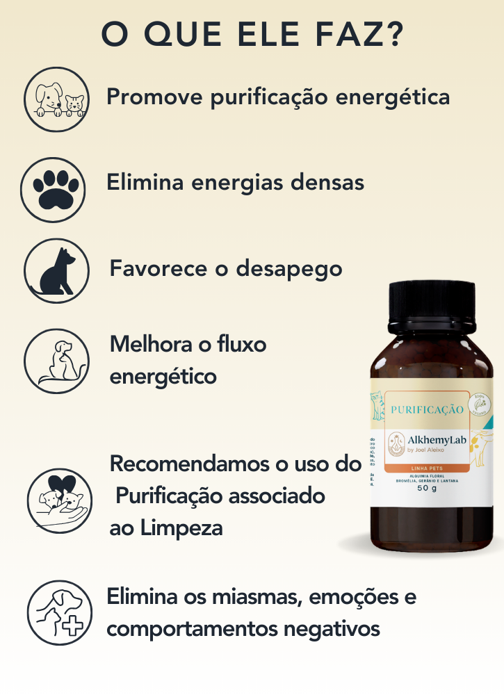 Floral em Glóbulos Vegano Purificação 50g - Linha Pets