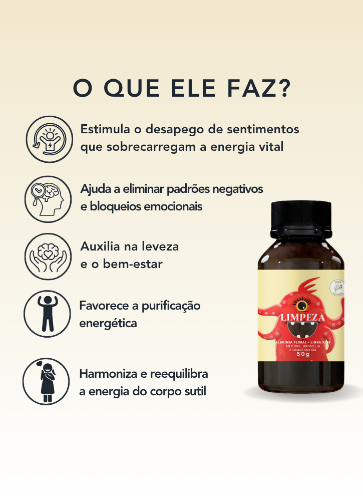 Floral em Glóbulos Vegano Limpeza 50g - Linha Kids