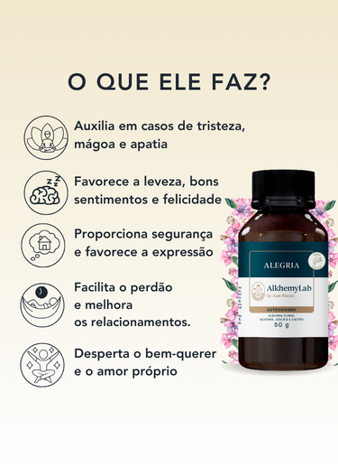 Floral em Glóbulos Vegano Alegria 50g