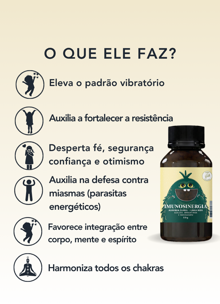 Floral em Glóbulos Vegano Imunosinergia 50g - Linha Kids