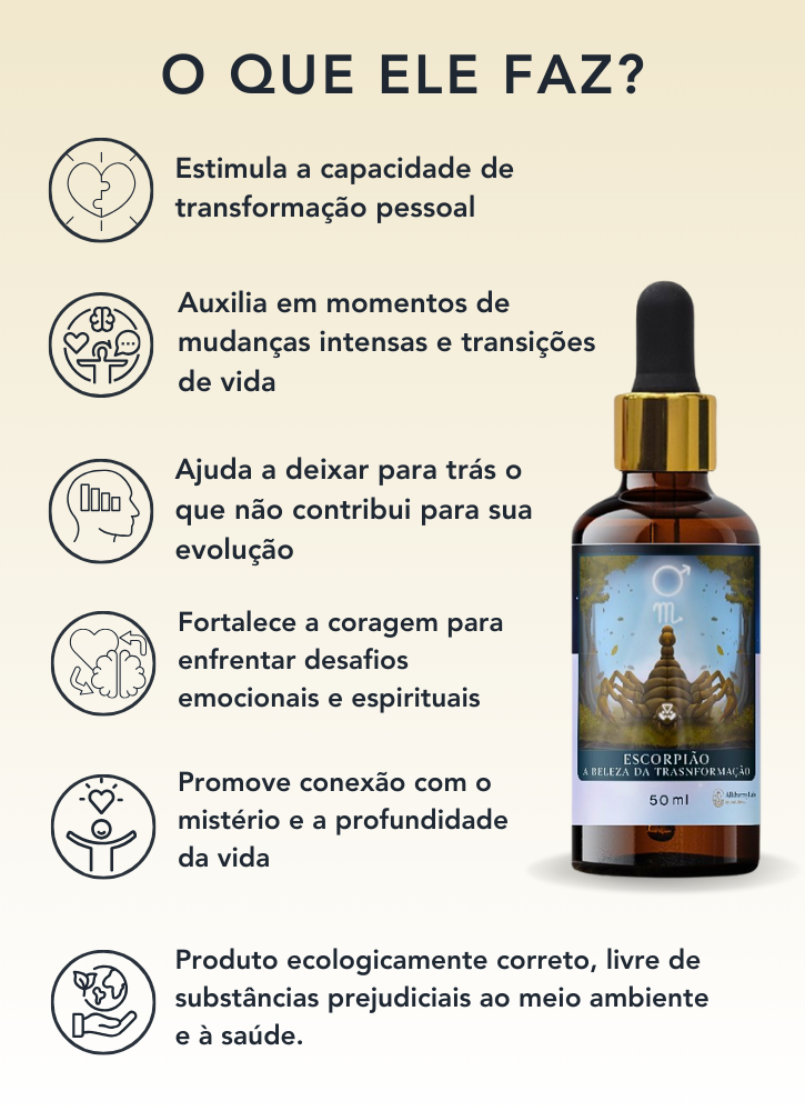 Floral Escorpião - A Beleza da Transformação