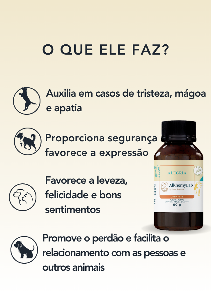 Floral em Glóbulos Vegano Alegria 50g - Linha Pets
