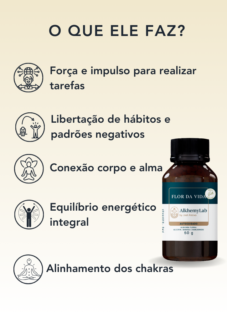 Floral em Glóbulos Vegano Flor da Vida 50g