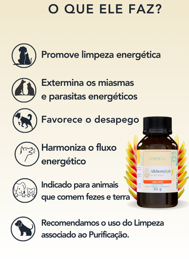 Floral em Glóbulos Vegano Limpeza 50g - Linha Pets