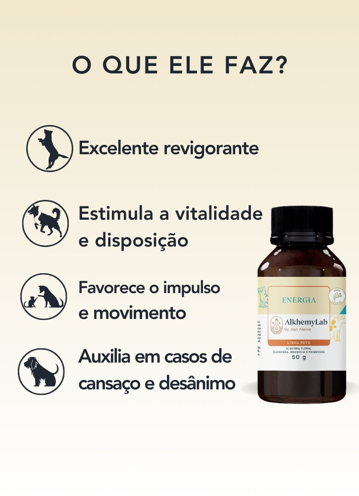 Floral em Glóbulos Vegano Energia 50g - Linha Pets