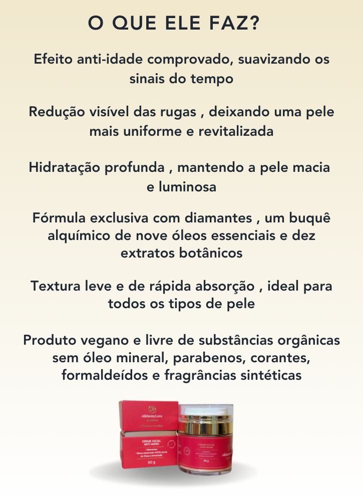 Creme Facial Anti-aging Alquimia do Amor 50g – AlkhemyLove