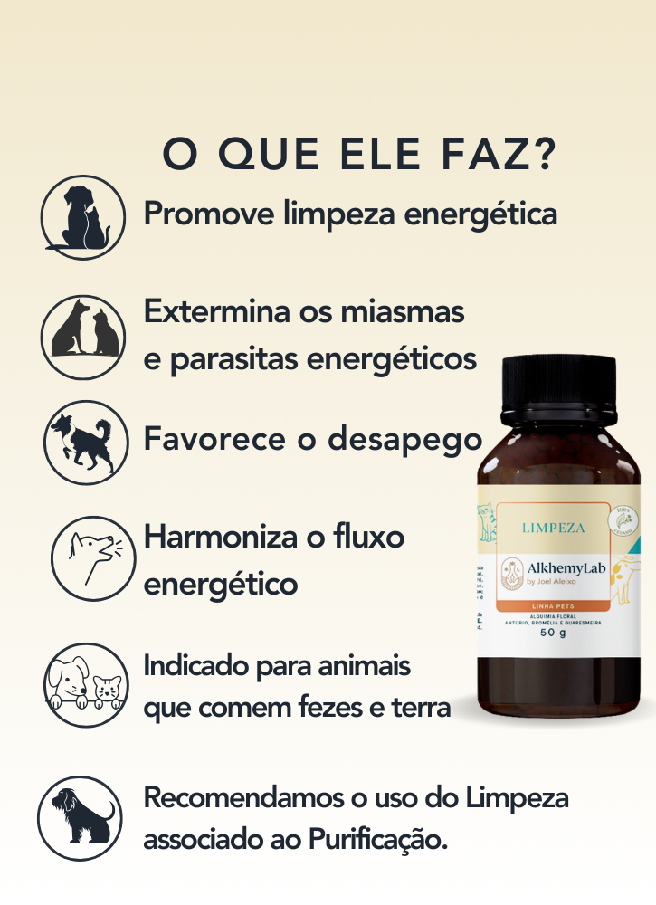Floral em Glóbulos Vegano Limpeza 50g - Linha Pets